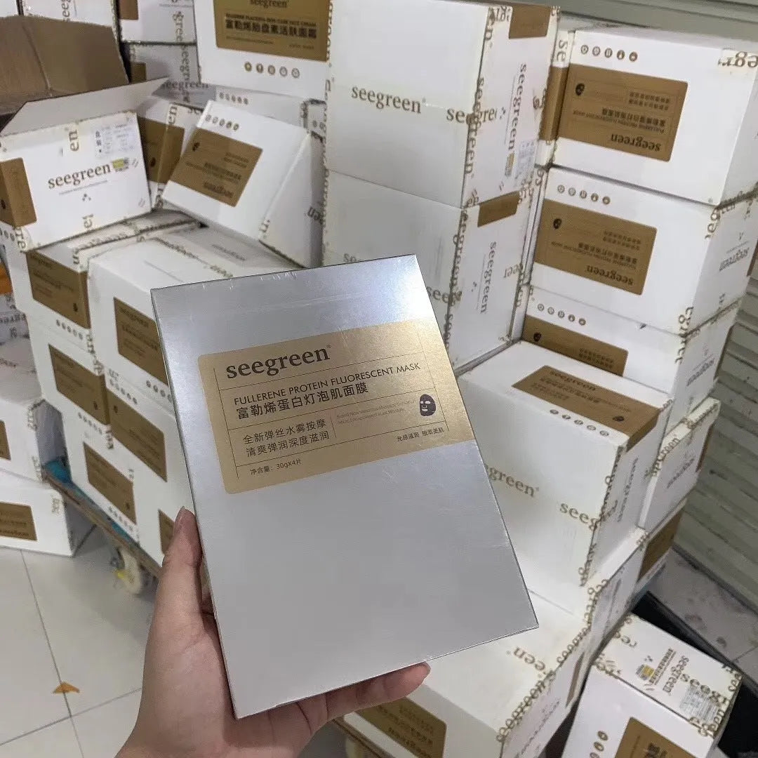 Box of 4 hydrating lifting firming brushed face film masks suitable for all skin types
