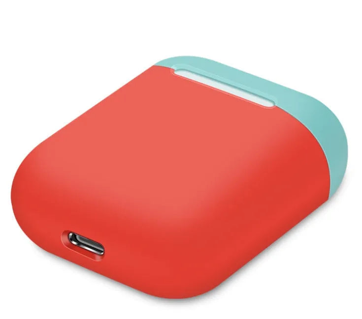 Silicone protective case for Apple AirPods charging box in split design with multiple colour options