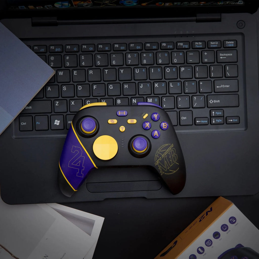 Wireless game controller in Sports Black with ABS body, vibration feature, and USB receiver for Xbox One/XS/X/PC/PS3