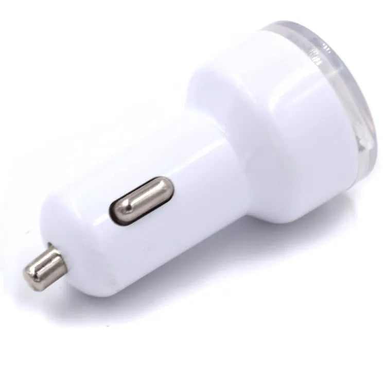 Car Charger 2 Port Dual USB vehicle charger in black and white colour options