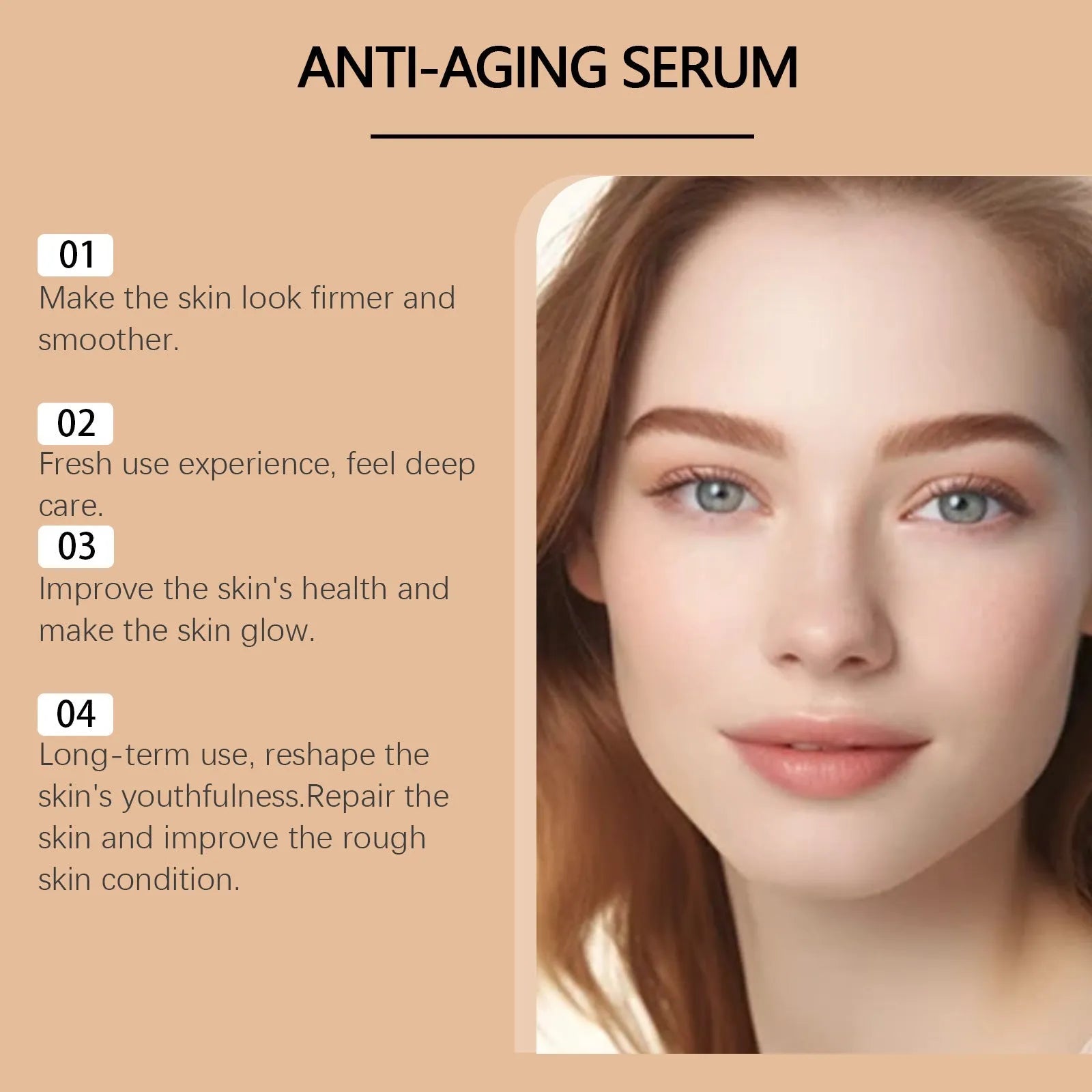 30ml bottle of anti-aging essence liquid with hyaluronic acid and bee venom skincare formula