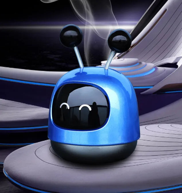 Robot-shaped car vent aromatherapy decoration with 40ml gel capsule for air freshening