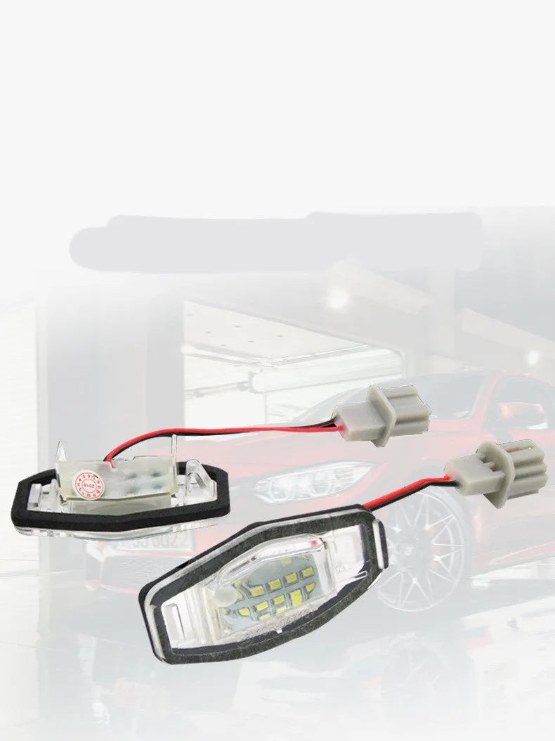 White LED license plate light for Honda Civic vehicles with plastic housing