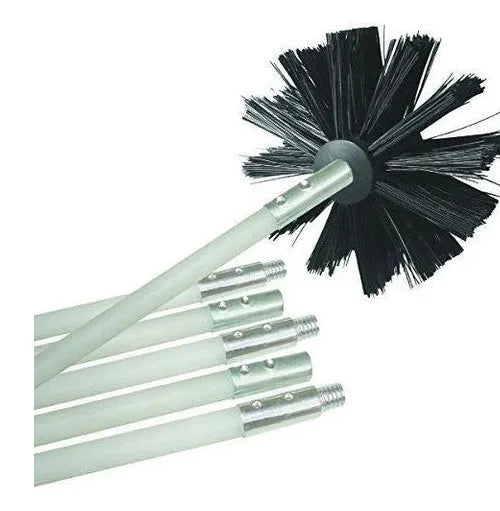 Flexible dryer pipe cleaning brush with nylon brush wire for chimney and ventilation system cleaning