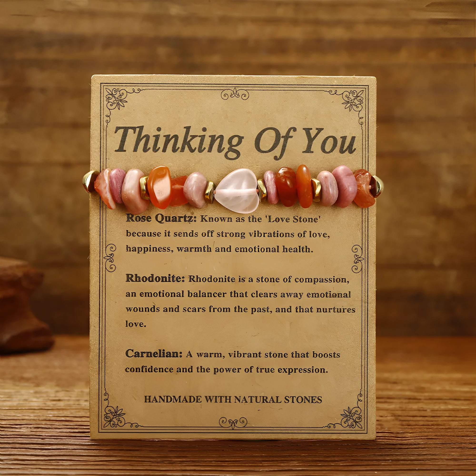 Handmade geometric stone bead bracelet for women with fashion OL styling
