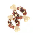 Natural rubber bone-shaped pet molar chew toy for dogs in two sizes