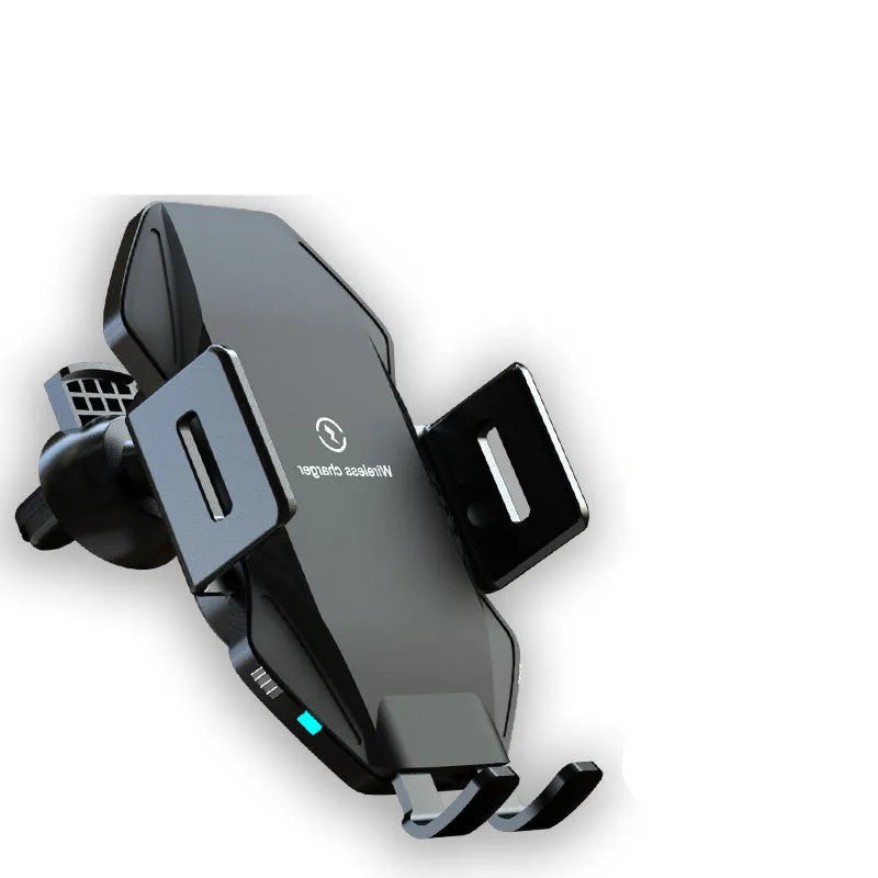 T3 touch-sensitive car wireless charger in matte black with suction cup mount and Type-C cable