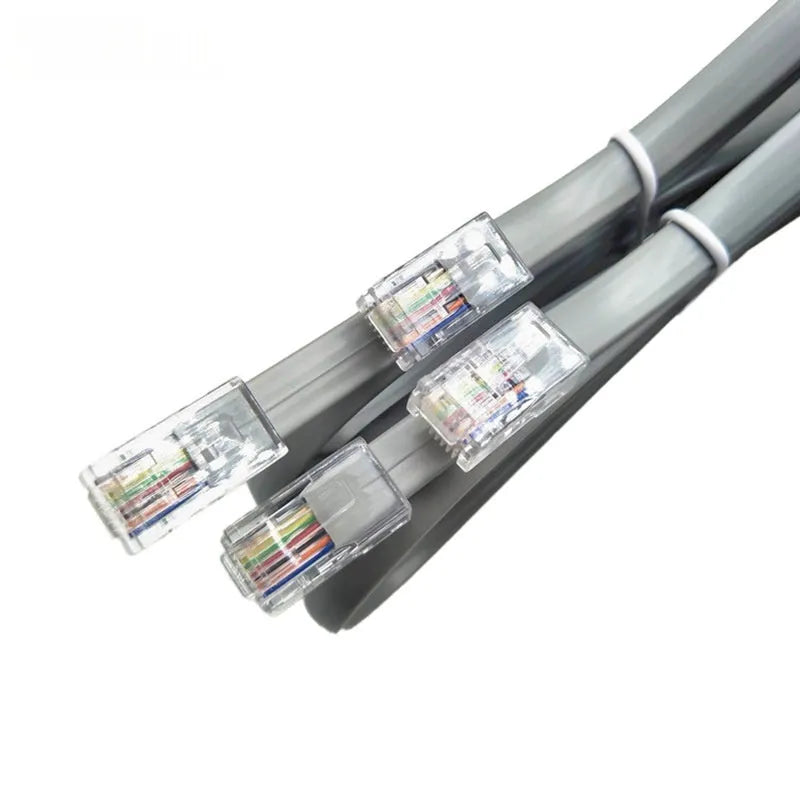 Silver grey CAT6 Ethernet cable with RJ45 connectors, 2 metre length