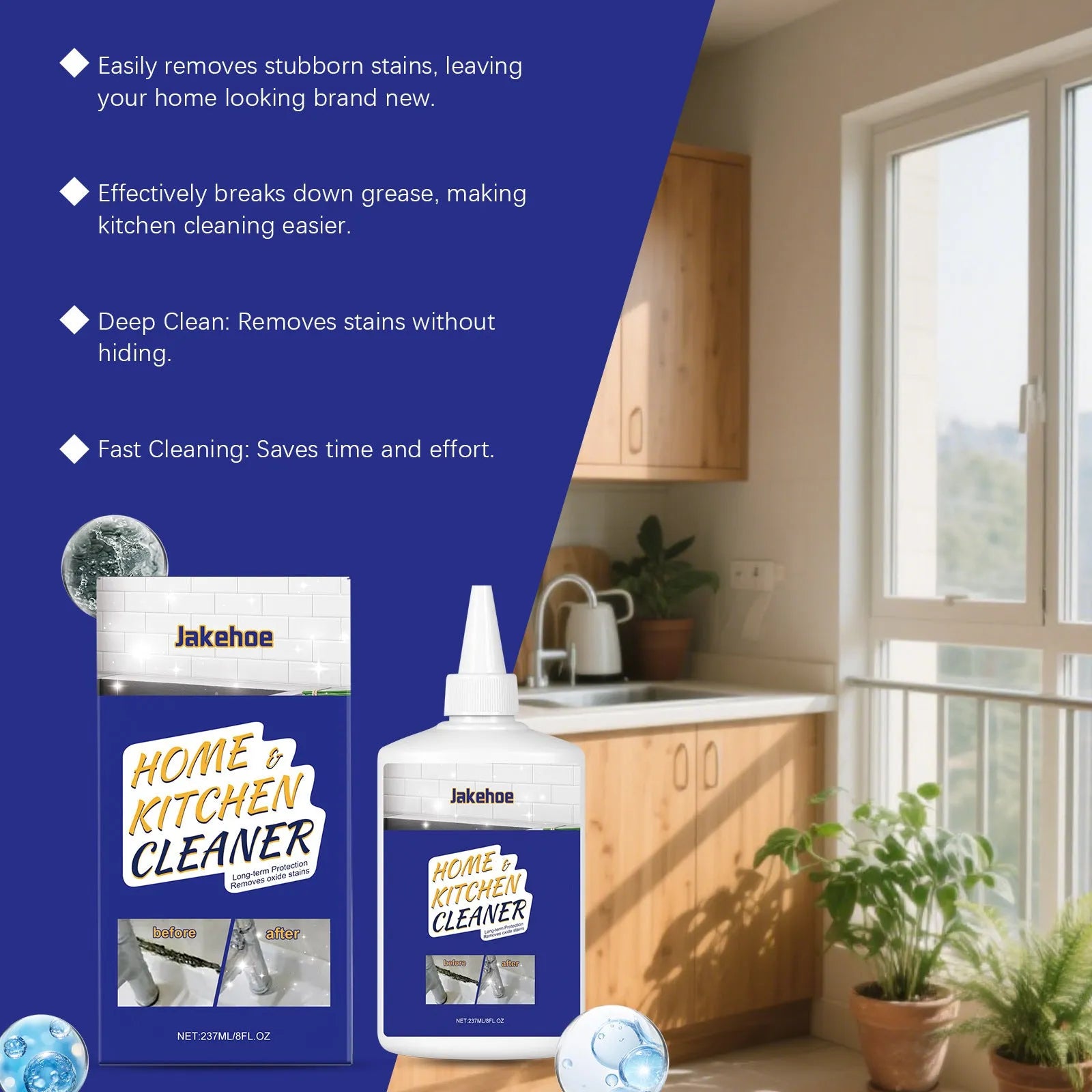 237ml tube of multi-purpose decontamination gel for household kitchen and bathroom cleaning