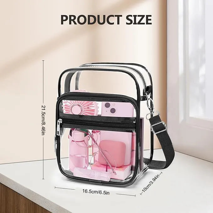 PVC waterproof cube crossbody bag in eight colour options for daily storage