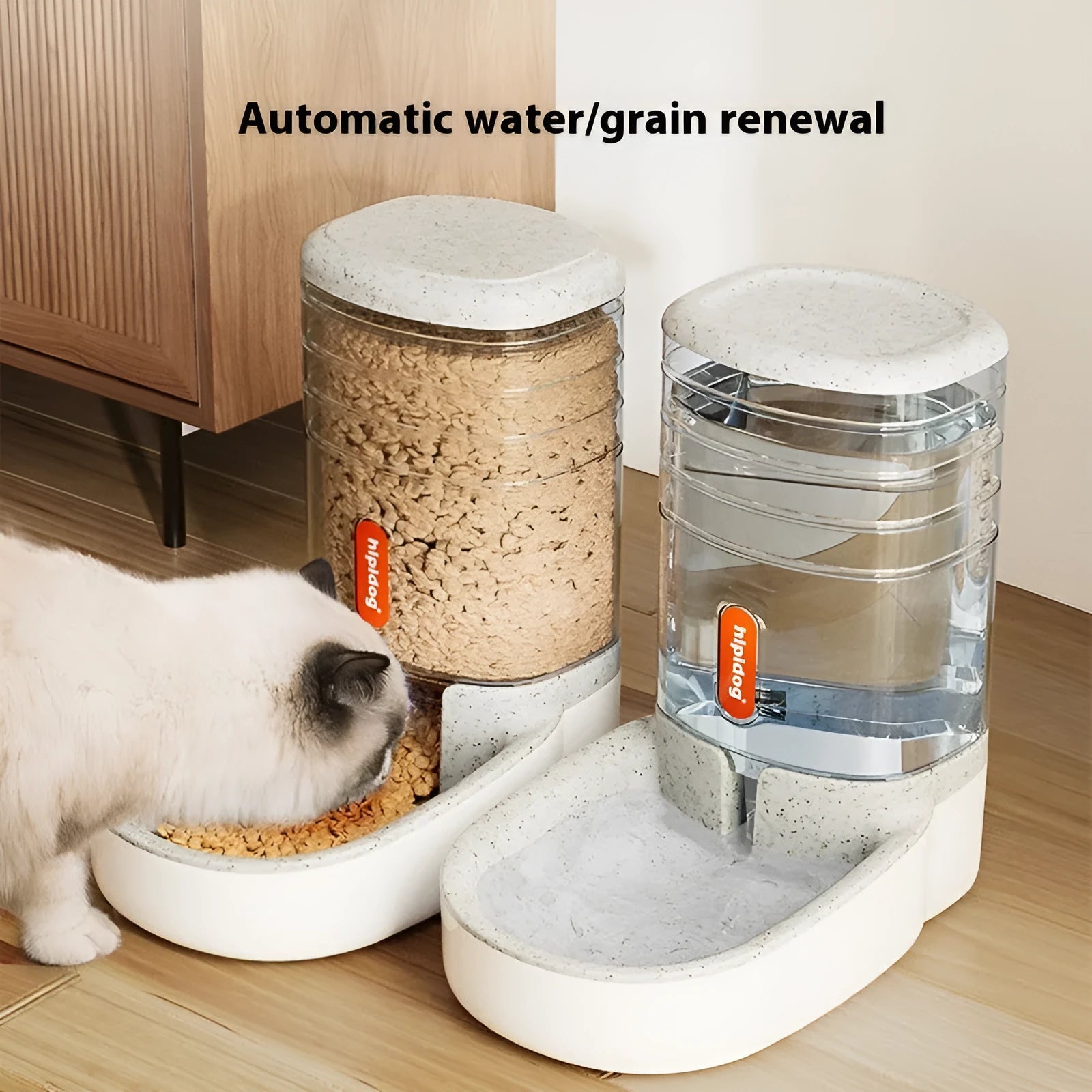 Automatic pet drinker or feeder with 3.8 litre capacity in choice of four colours
