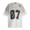 Men's printed short-sleeved cotton t-shirt in black and white colour options