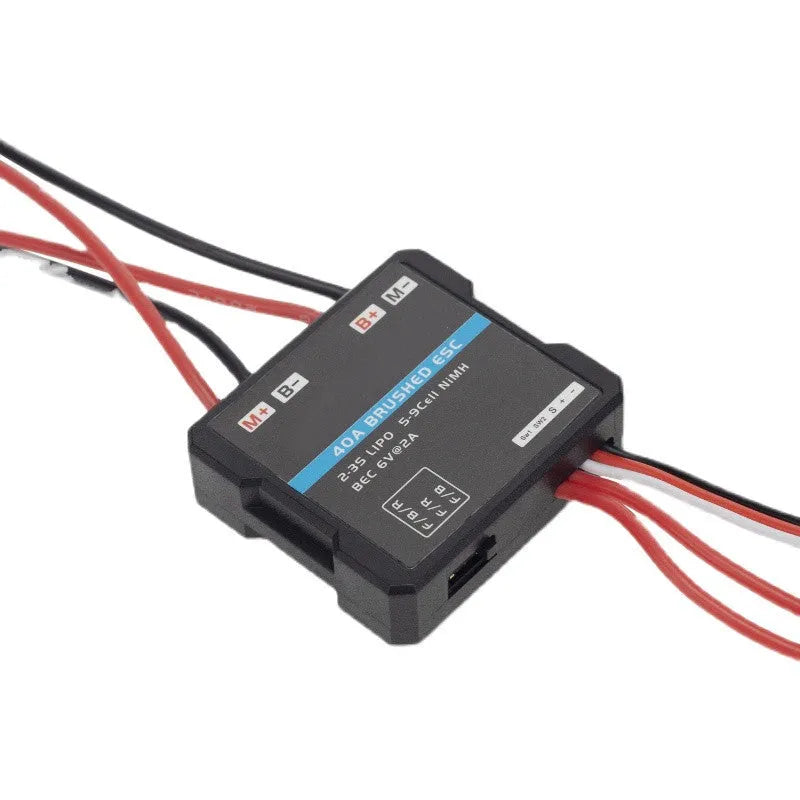 G500 model 40A miniature brushed electronic speed controller for RC boats and vehicles.