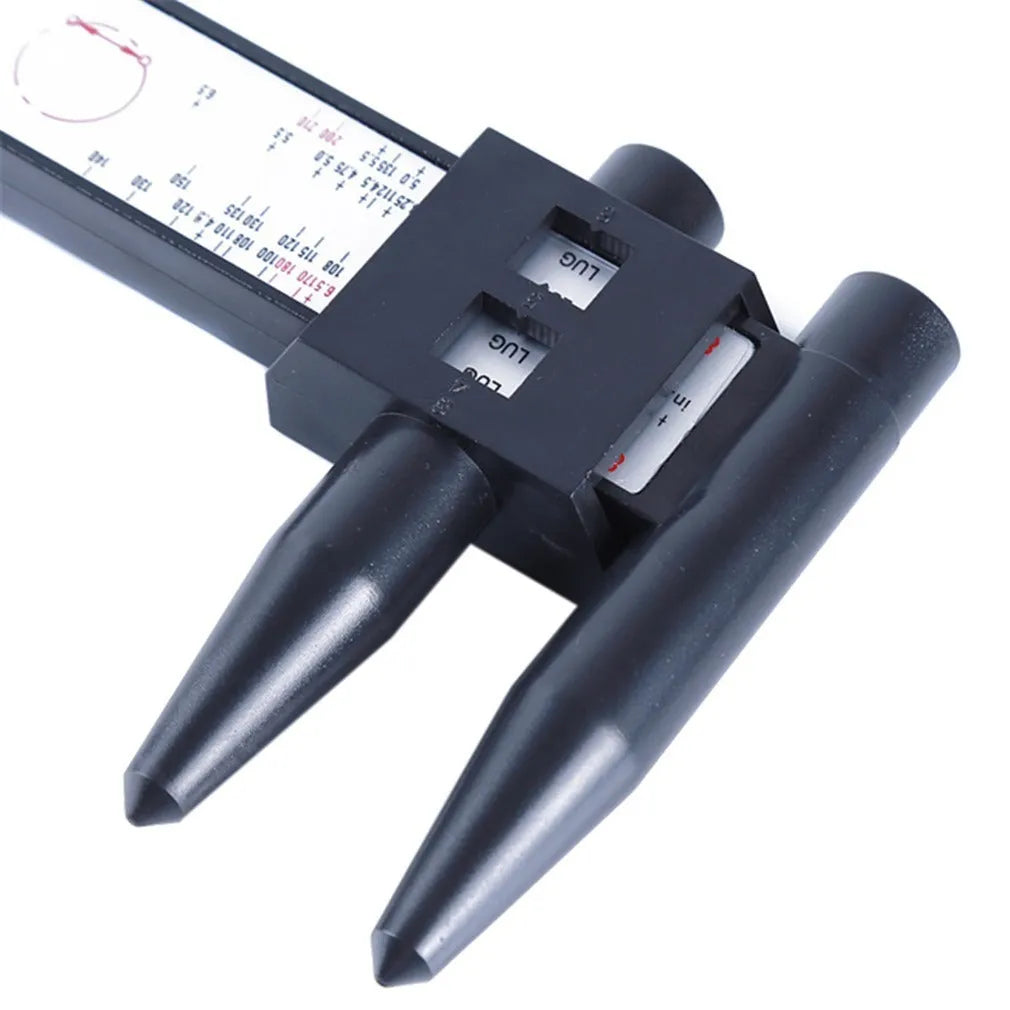 Electronic digital caliper measuring tool for hole distance with 180mm range and plastic construction