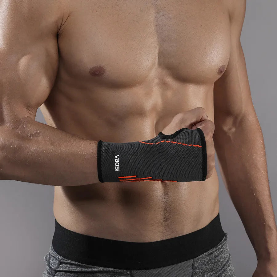 Adjustable wrist guard for tennis badminton basketball outdoor sports in Black, Green, Orange colours available in sizes L M XL