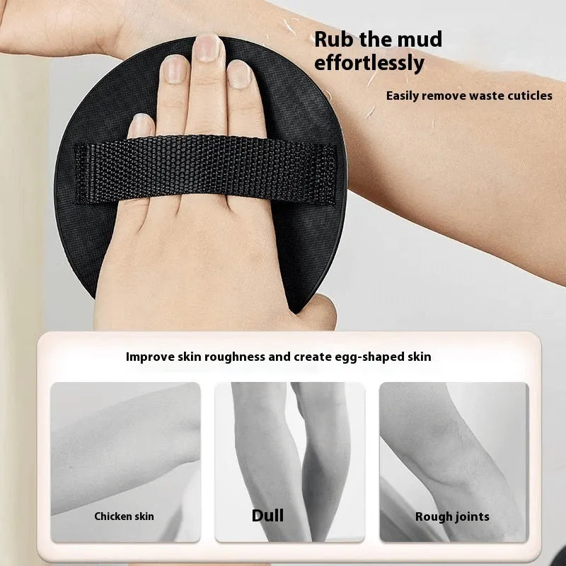 Rubber finger-style bath gadget for women in round cake colour options
