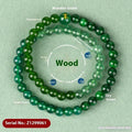 Natural Duobao crystal five elements double ring bracelet with geometric round bead design