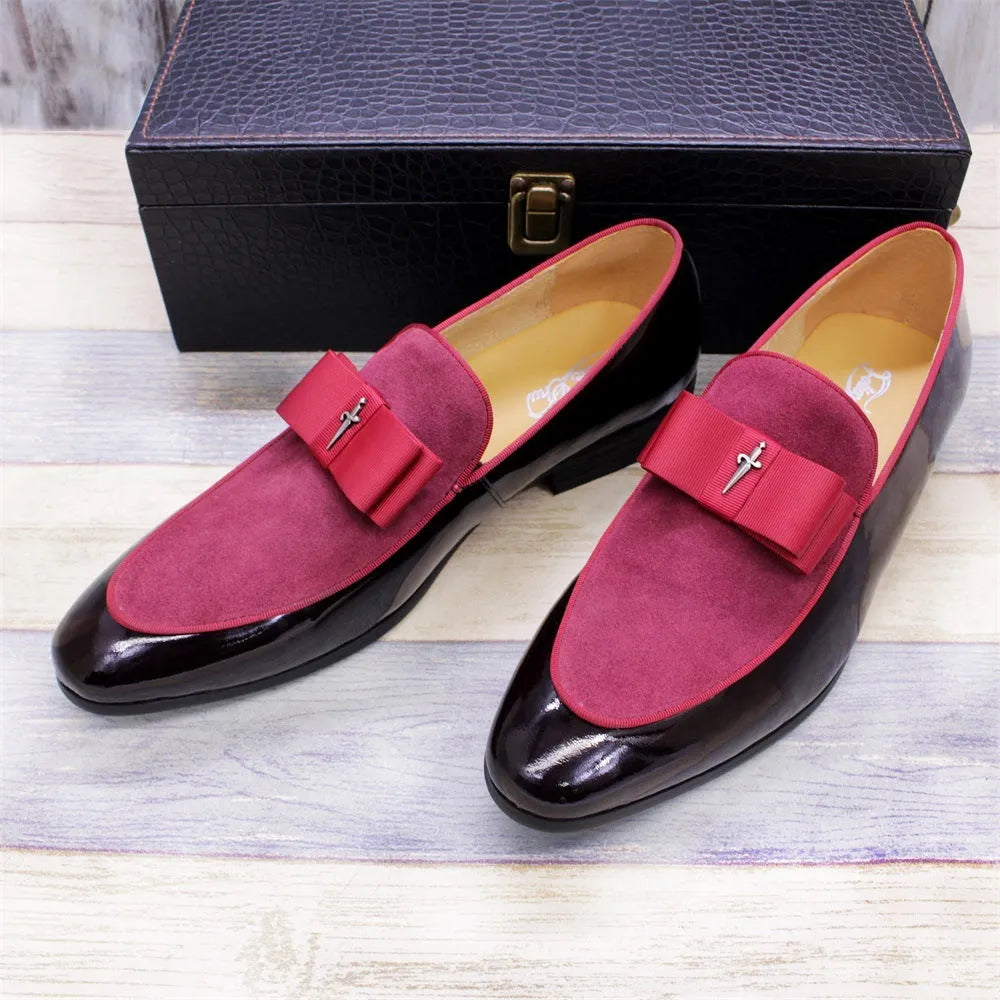 Men's low-top patent leather shoes with a tassel detail on the upper in a choice of colours.