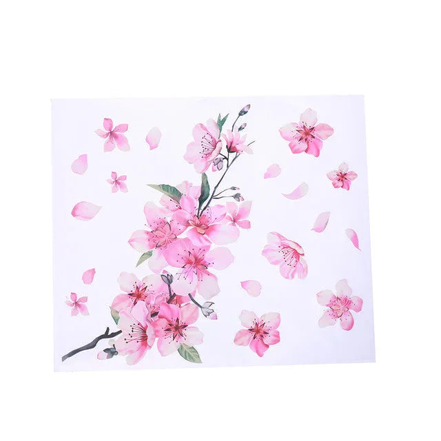 Cherry blossom floral pattern car sticker in PVC vinyl for vehicle decoration
