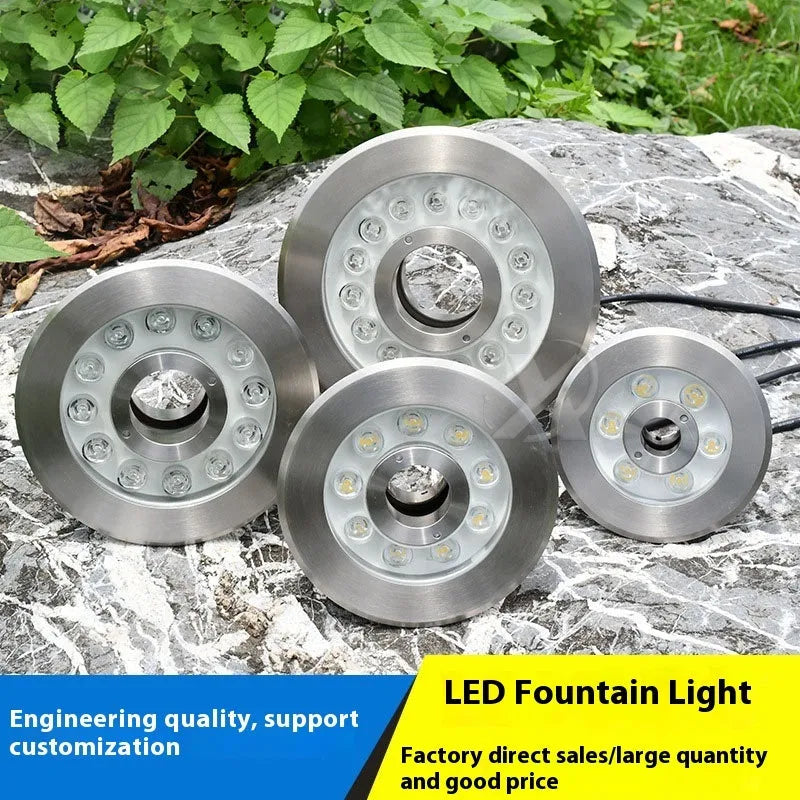 Aluminium alloy garden underwater lamp for outdoor courtyard and square lighting