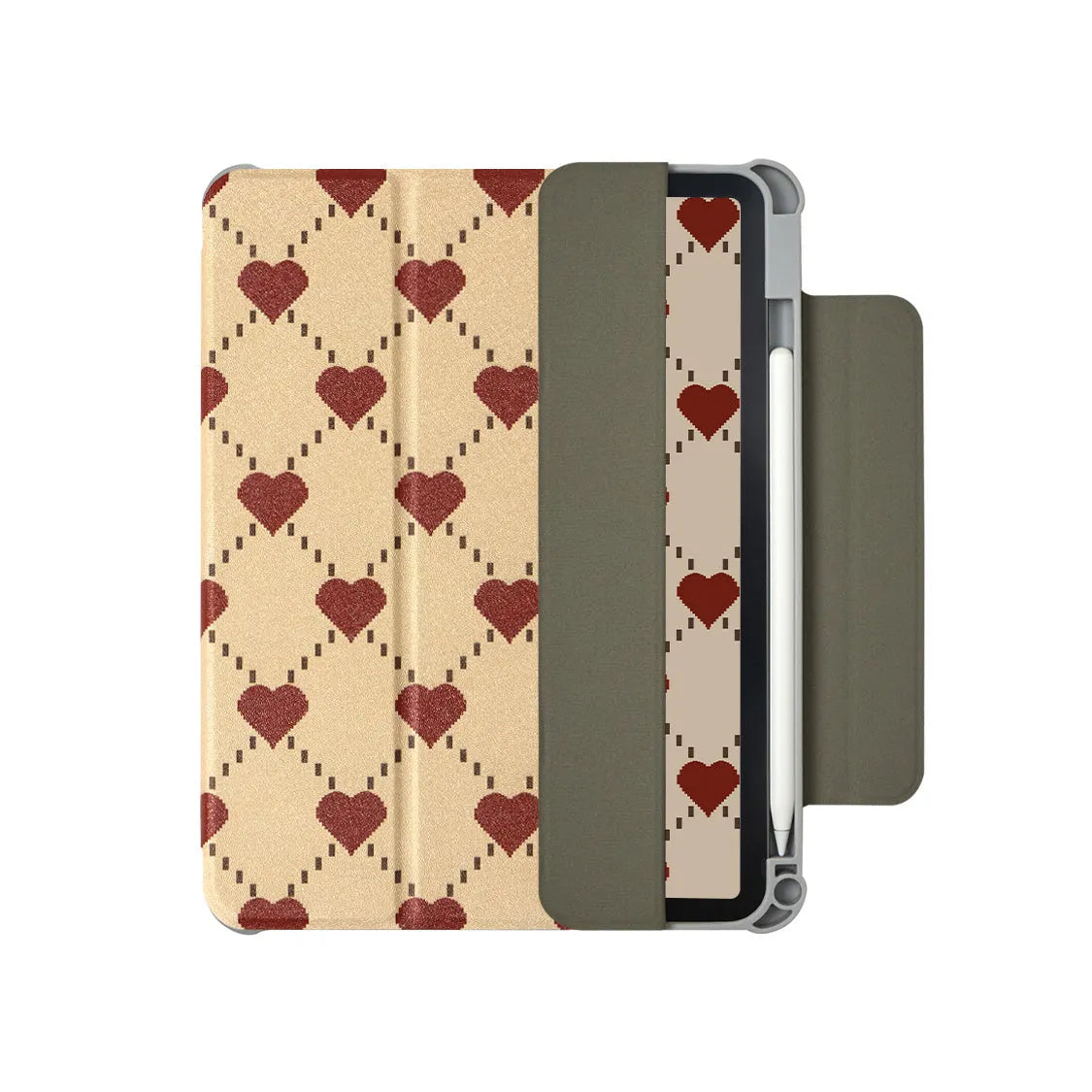 Black polyurethane magnetic case for iPad Air 5/Air 4 with a double-sided suction clip attached to a fridge.