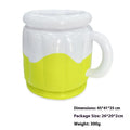 Yellow inflatable PVC ice bucket with beer steins design for outdoor parties and events