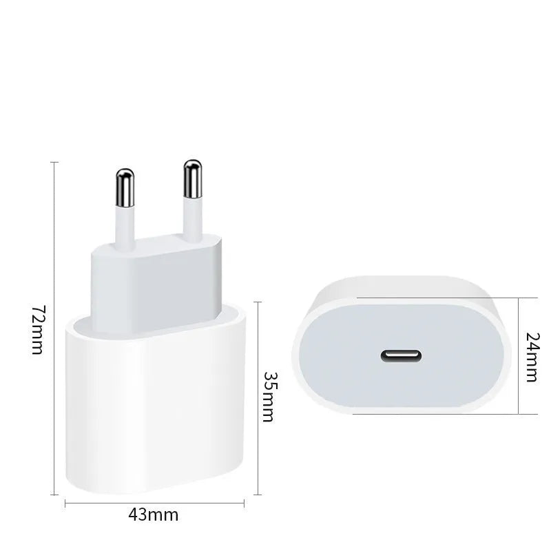 PD20W mobile phone charger with USB interface for European or American sockets