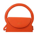 Horizontal square messenger bag in multiple colours showing stitching details and shoulder strap