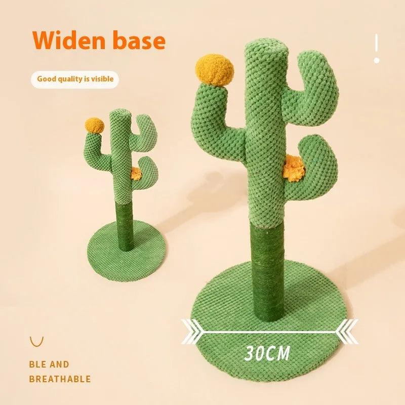 Cactus-shaped cat scratching post climber and a separate coconut tree panel for cats.