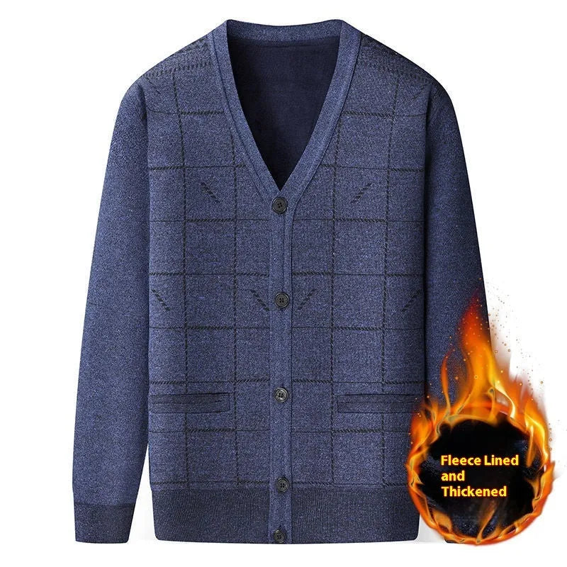 Men's batwing sleeve sweater cardigan in polyester blend, plus size options L to 3XL