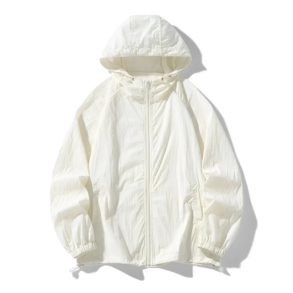 Loose fit nylon outdoor sports jacket available in multiple colours with sun-protective properties