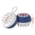 3-in-1 dog shampoo brush with silicone bristles and massage points for pet bathing