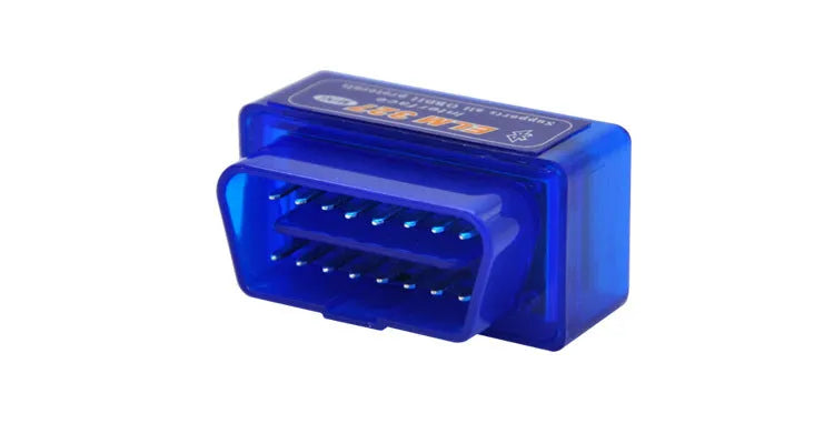 Bluetooth OBD2 auto fault detector and code reader on a car dashboard
