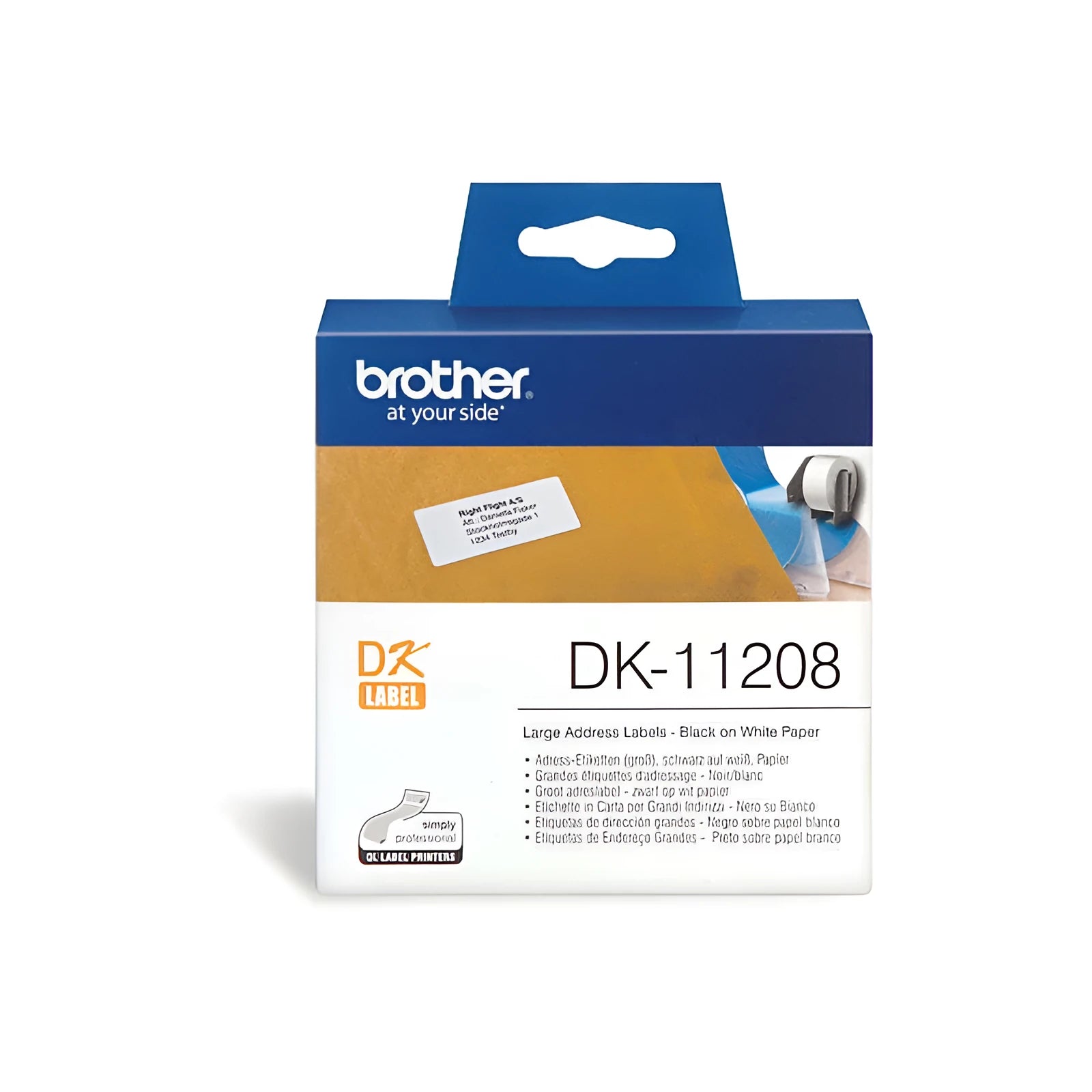 DK-11208 thermal label paper roll 38mm x 90mm for QL series printer