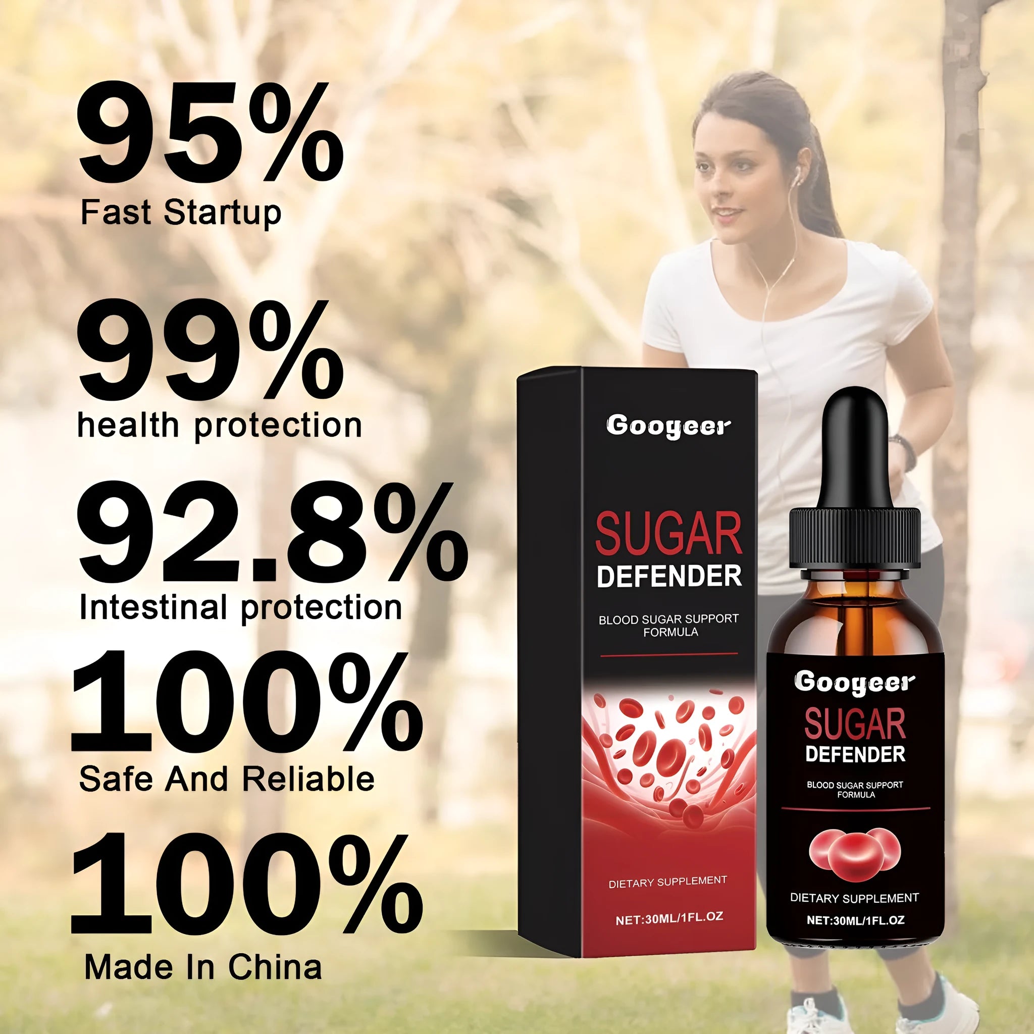 Googeer Body Care Drops 30ml liquid supplement bottle with dropper