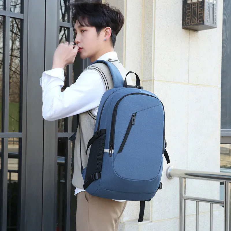 35L Oxford cloth computer backpack in street trend design with wear-resistant construction