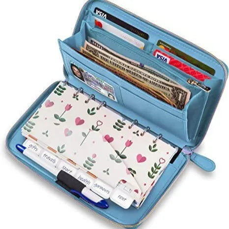 Anti-theft RFID blocking card holder in multiple colours with hidden security pocket