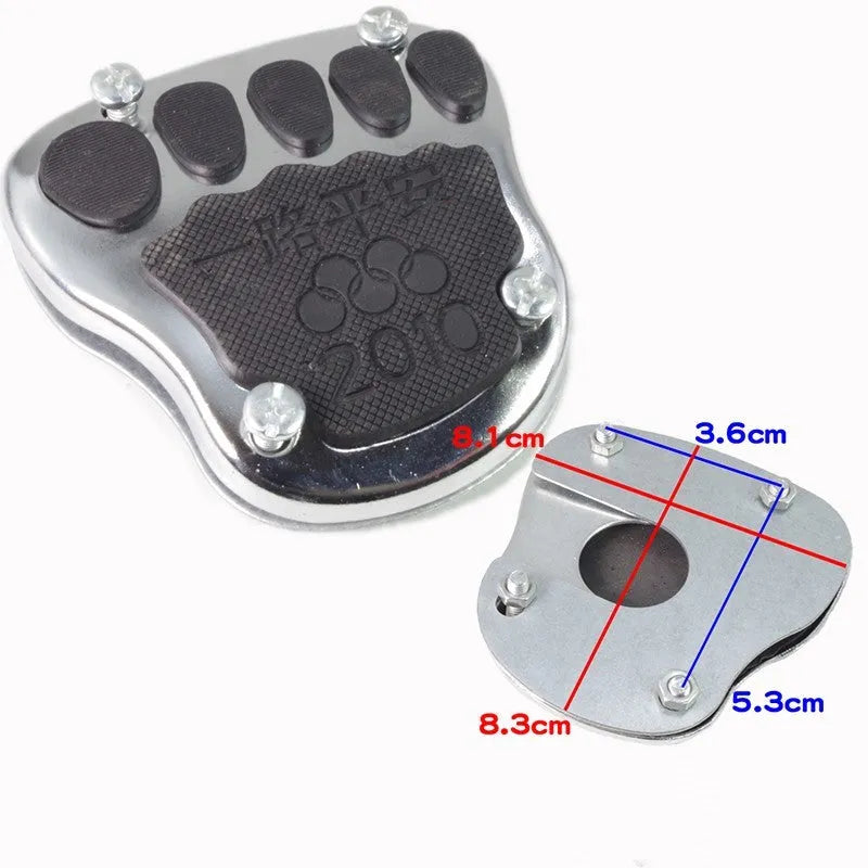 Motorcycle brake pedal skid plate metal replacement part for scooter maintenance