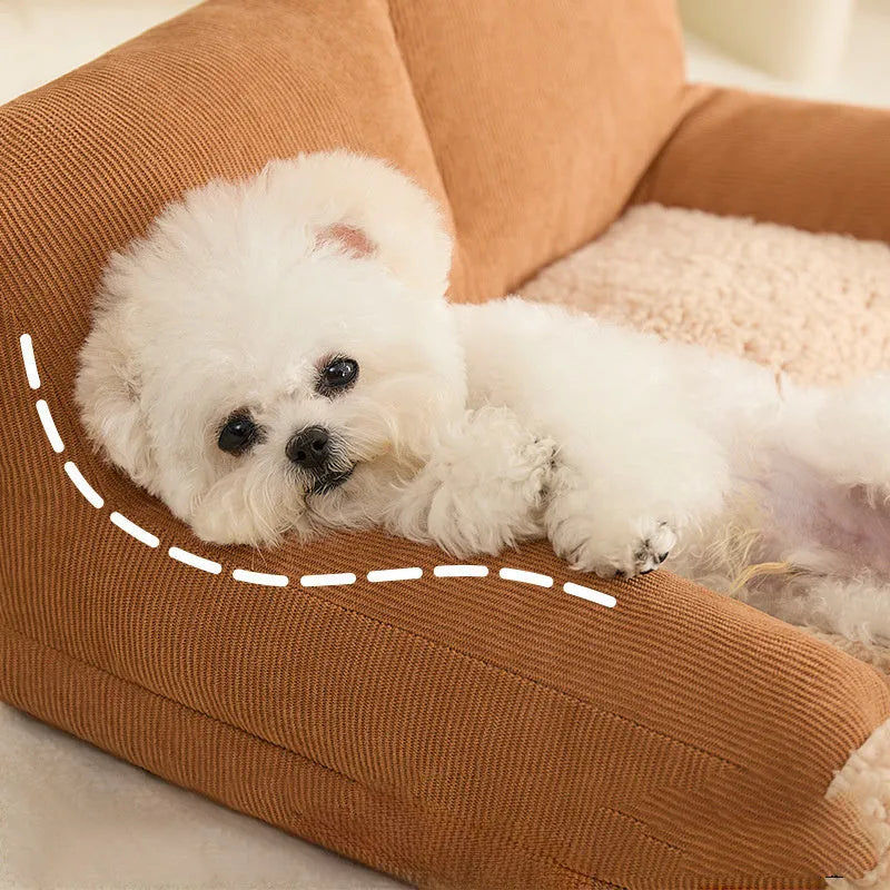 Four season dog kennel with removable cushion in three sizes for small to medium pets