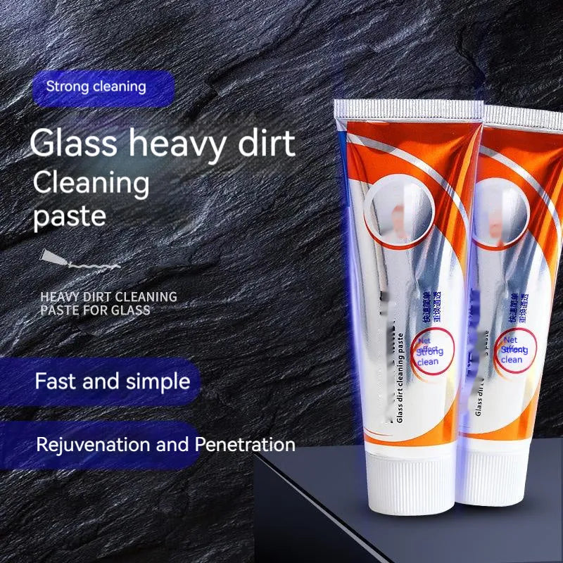 White 65ml car windshield scavenging agent cleaning paste for removing oil stains from glass.