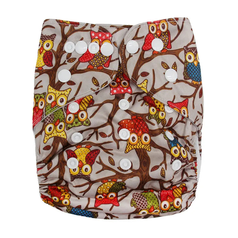 Washable cloth diaper baby polyester waterproof adjustable nappy free size 3-15kg colour N1