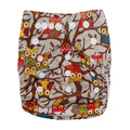 Washable cloth diaper baby polyester waterproof adjustable nappy free size 3-15kg colour N1