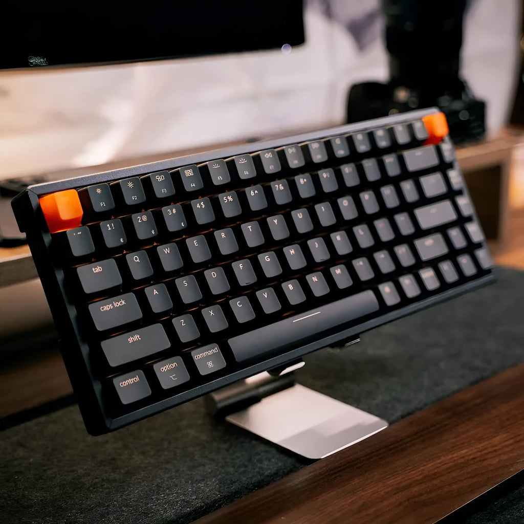 K2A&Z 87-key wired mechanical keyboard with white backlight, plastic edge, grey colour, green switch option