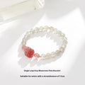 Handmade women's crystal bracelet with natural stones in Korean style design