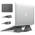 Ringke Folding Stand2 grey notebook stand with PU and metal construction, 210x160mm