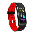 F10T body temperature smart bracelet with black silicone strap and 0.96-inch screen