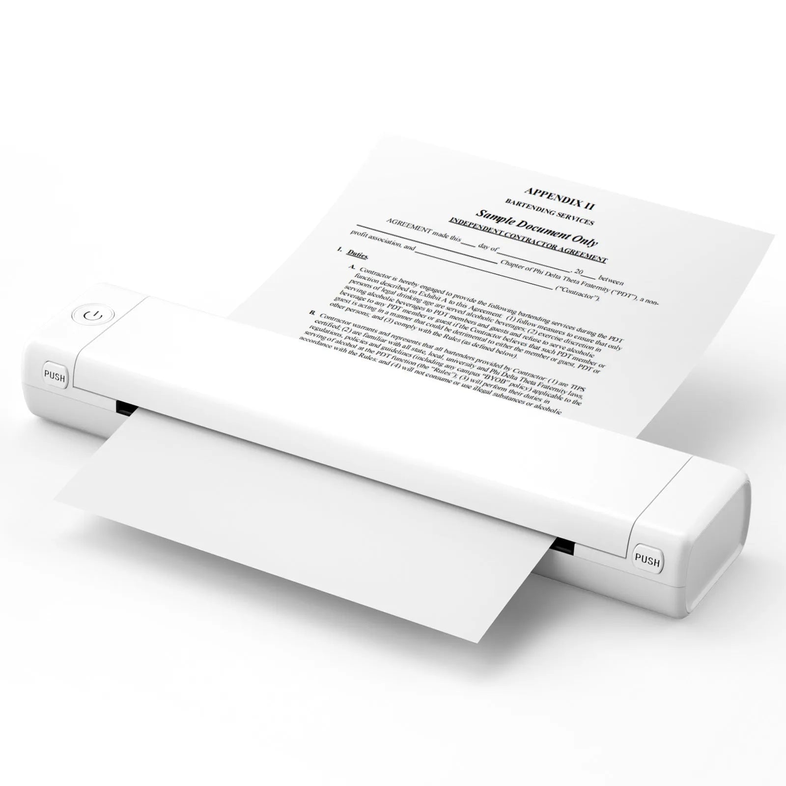 Phomemo M08F A4 portable thermal printer in silver black colour with Bluetooth wireless connectivity