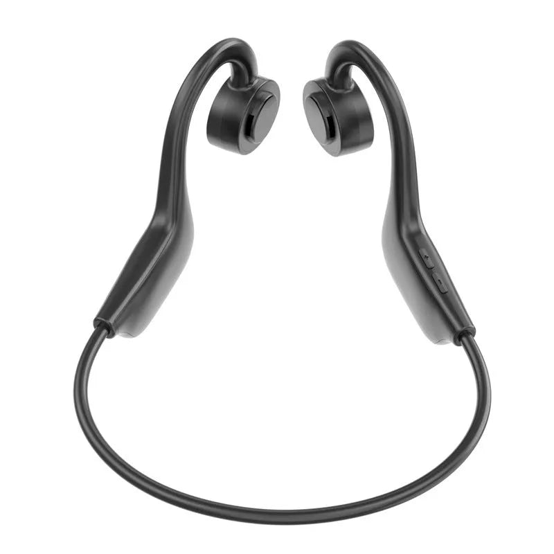 Black VG02 true wireless sports Bluetooth headset with ear-mounted design and private mould construction
