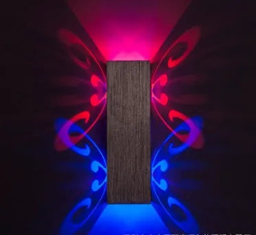Aluminium butterfly-shaped LED wall lamp with multi-colour light options