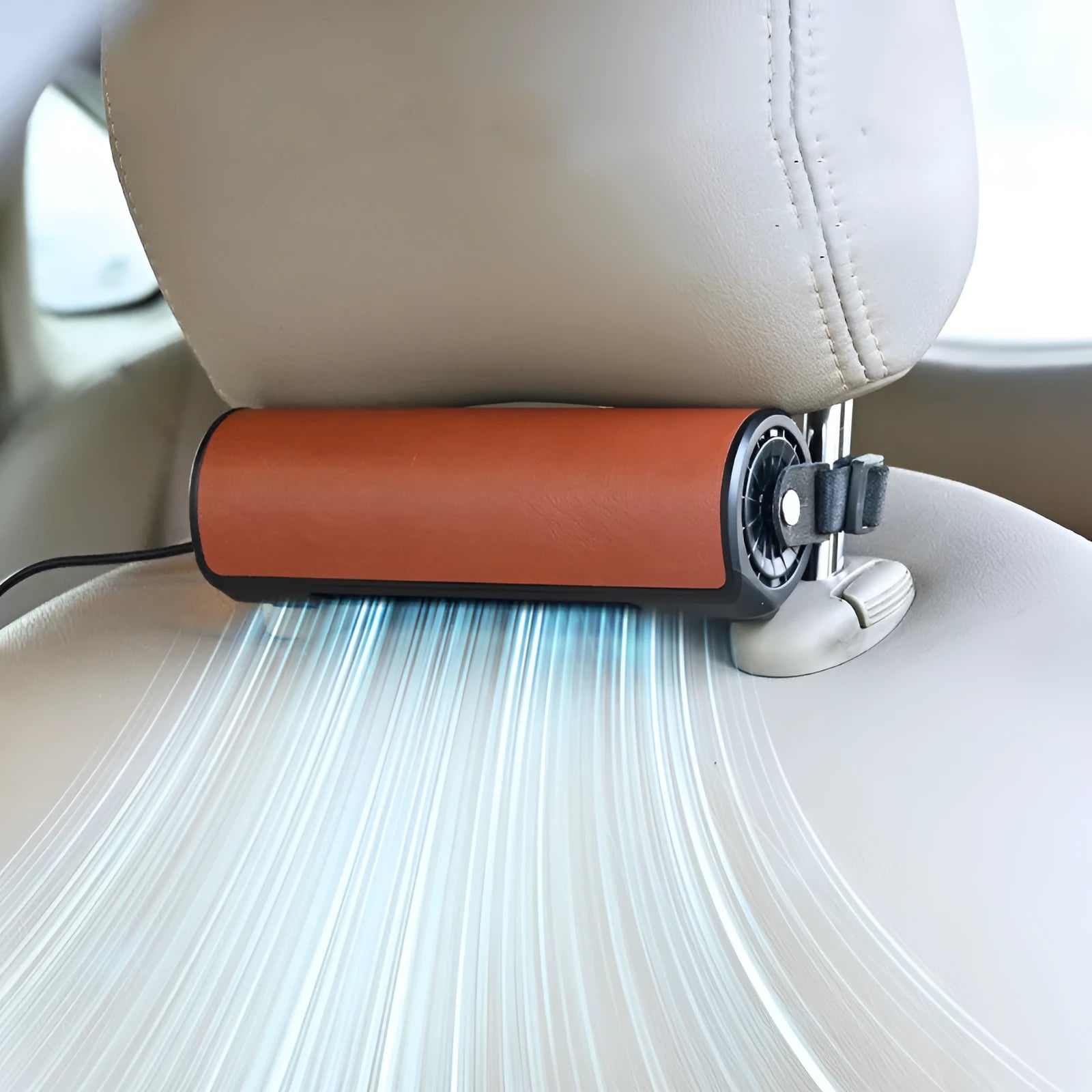 USB cable for car rear seat fan with 1.5 metre black cord and ABS+PC connectors
